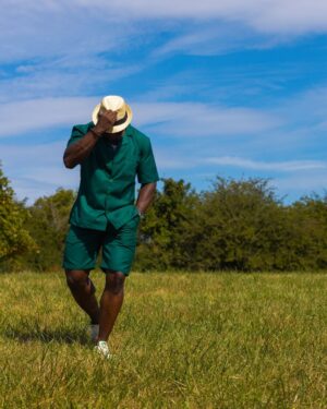 Short Sleeve Rib Shirt & Shorts Set