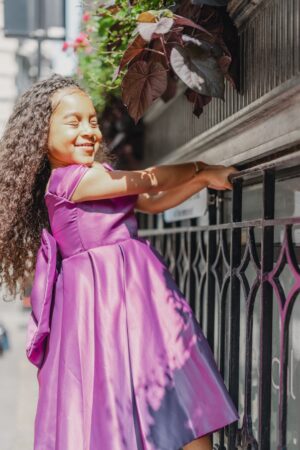 Purple Satin Dress