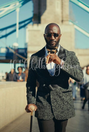 Dark Navy green with Velvet lapel tuxedo